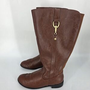 Simply Comfort Sikora Brown Knee High Wide Calf Riding Boots Size 9.5M/WC